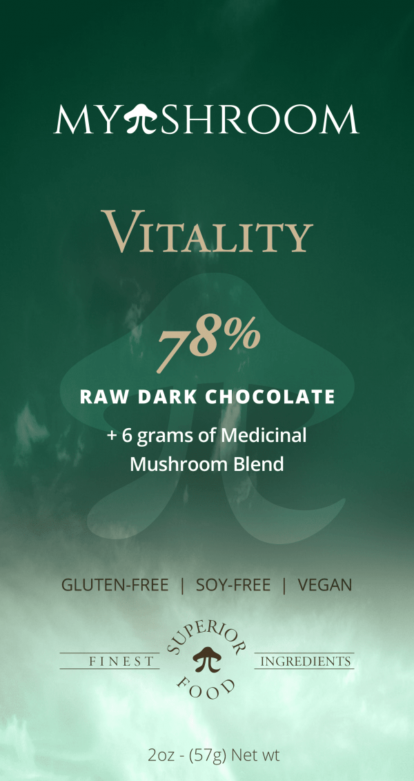MyShroom Vitality chocolate wrapper